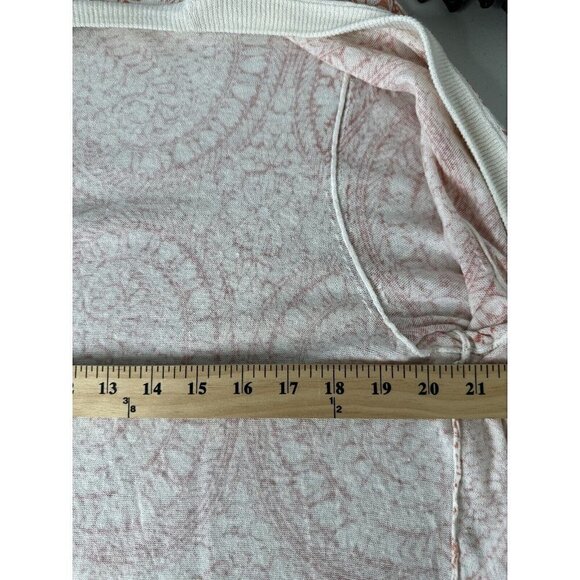 Talbots Cardigan Sweater Linen blend open front Paisley Size 1X - Picture 6 of 9